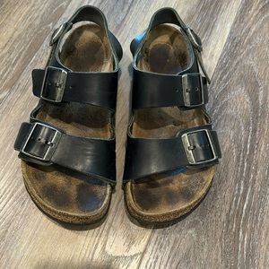 Birkenstock Amalfi Leather Soft Footbed Milano Sandals